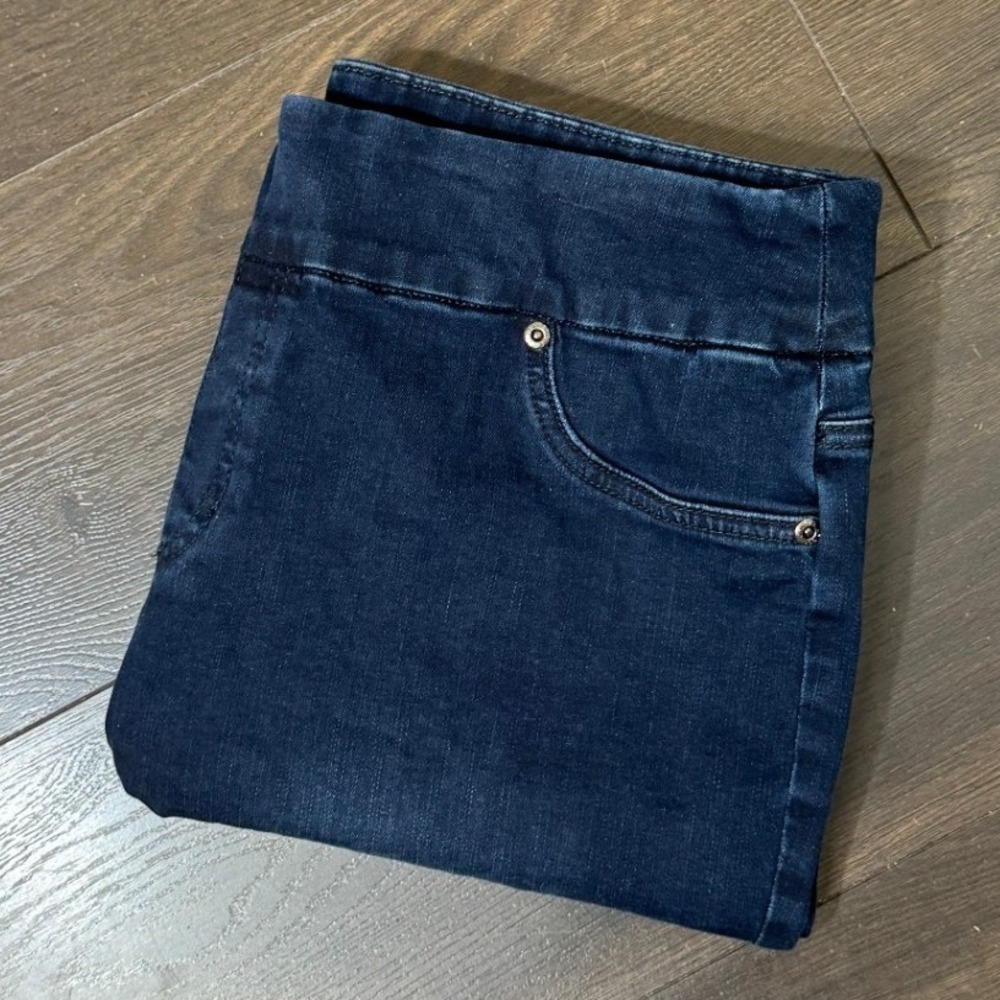 Chicos Jeans Perfect Stretch Pull On 2 12 Indigo Blue Skinny Slim Stretch